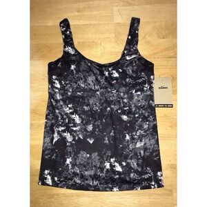 NWT Nike Swim Move to Zero Black Marble Tankini Top NESSD343-001 Size Small
